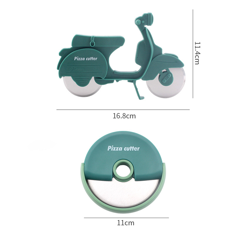 Coupe-gâteau vert en forme de vélo