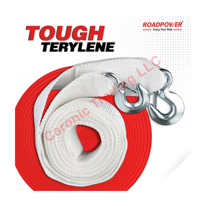 حبل سحب يمكن الاعتماد عليه على الطرق أبيض 5 م 2 طن مع خطاف يتميز ببناء قوي ومناولة سهلة مثالية لقطر السيارة - Product Image 2