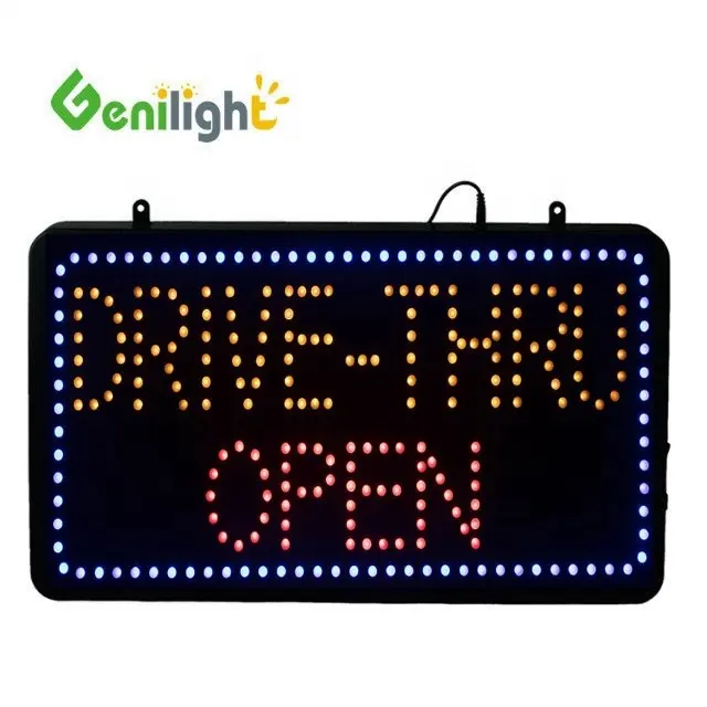 Genilight Indoor 56*33cm Drive Thru Open LED Business Animated Motion Publicidad Pantallas