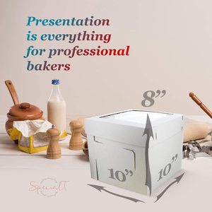 Tall Corrugated White Tall 14 Inch 14x10x4 Cake <strong>Box</strong> 10*10*2.5 Cake Boxes 10x10x8 9 Inch Gift <strong>Box</strong> With Clear Window - Product Image 4