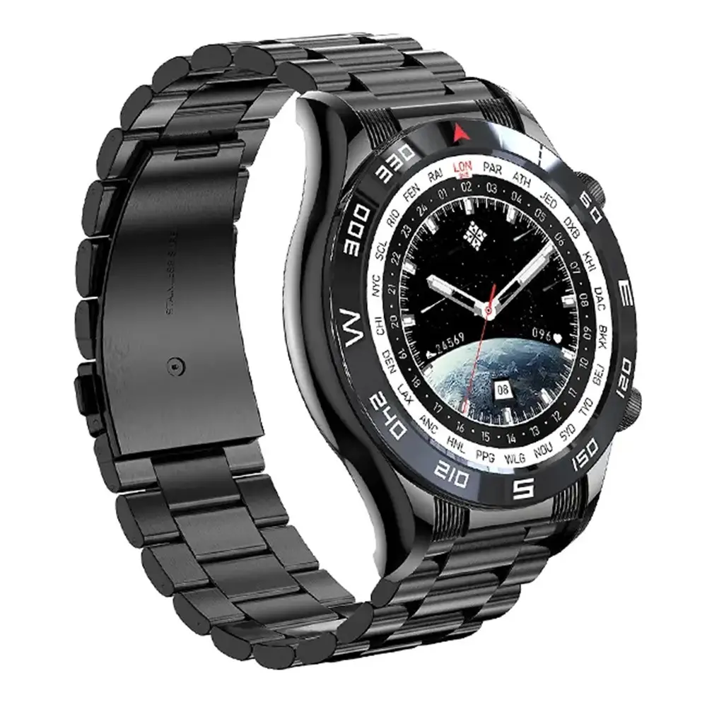 Mới Nhất E18U Điện Thoại Thông Minh Cuộc Gọi Thông Minh Đồng Hồ Thép Không Gỉ Màu Đen Cho Nam Giới Cho Thể Thao Relojes Intelligentes Bán Buôn E18u Smartwatch