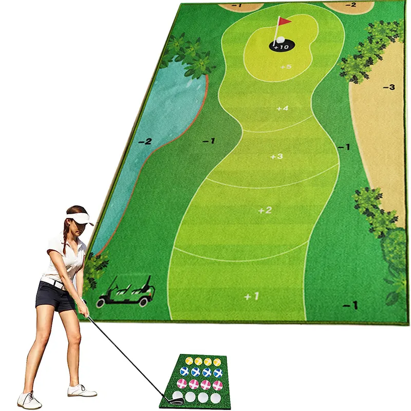 Prática golfe bater tapete china doméstico alta qualidade golfe putting verde balanço formação chipping mat