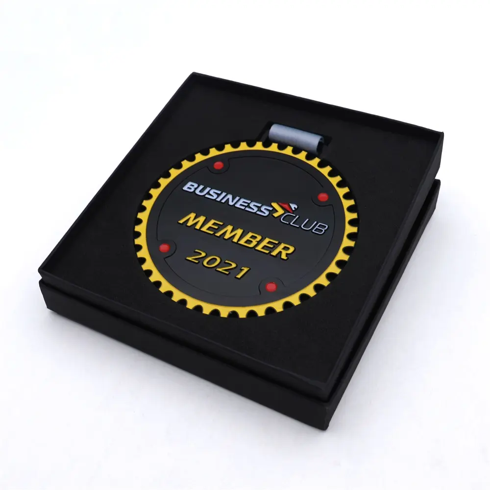 Medali logam hadiah promosi dapat disesuaikan medali dengan kotak