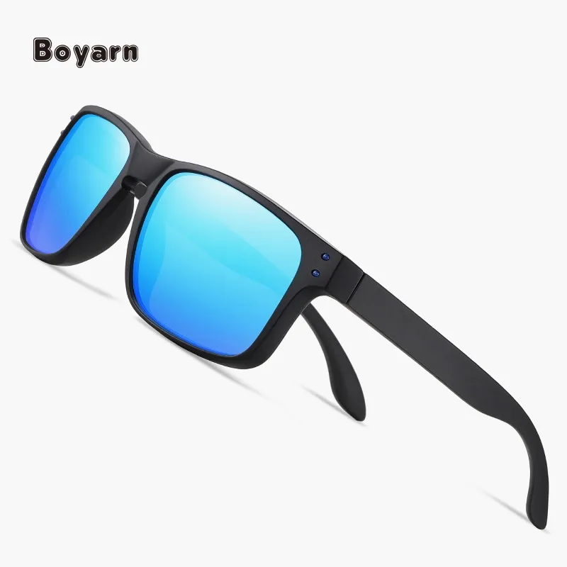 Boyarn polarisierte Sonnenbrille zum Fahren Anti-Bleulichtung UV400 Sonnenbrille klassisch großer quadratischer Rahmen Designer Brille für Herren und Damen