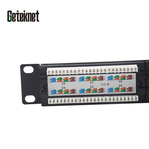 GETEKnet RJ45 Socket 8P8C Cat6 Utp 24 Ports <strong>Patch</strong> <strong>Panel</strong> Xlr 24 Port <strong>Patch</strong> <strong>Panel</strong> Cat6 Silver 24 Port Inline <strong>Patch</strong> <strong>Panel</strong>