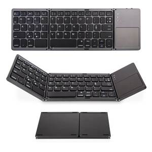 Portable Mini Foldable BT Wireless <strong>Keyboard</strong> Rechargeable Solar <strong>Keyboard</strong> for iPad Mobile Phone for <strong>Desktop</strong> Laptop Gaming Use - Product Image 2