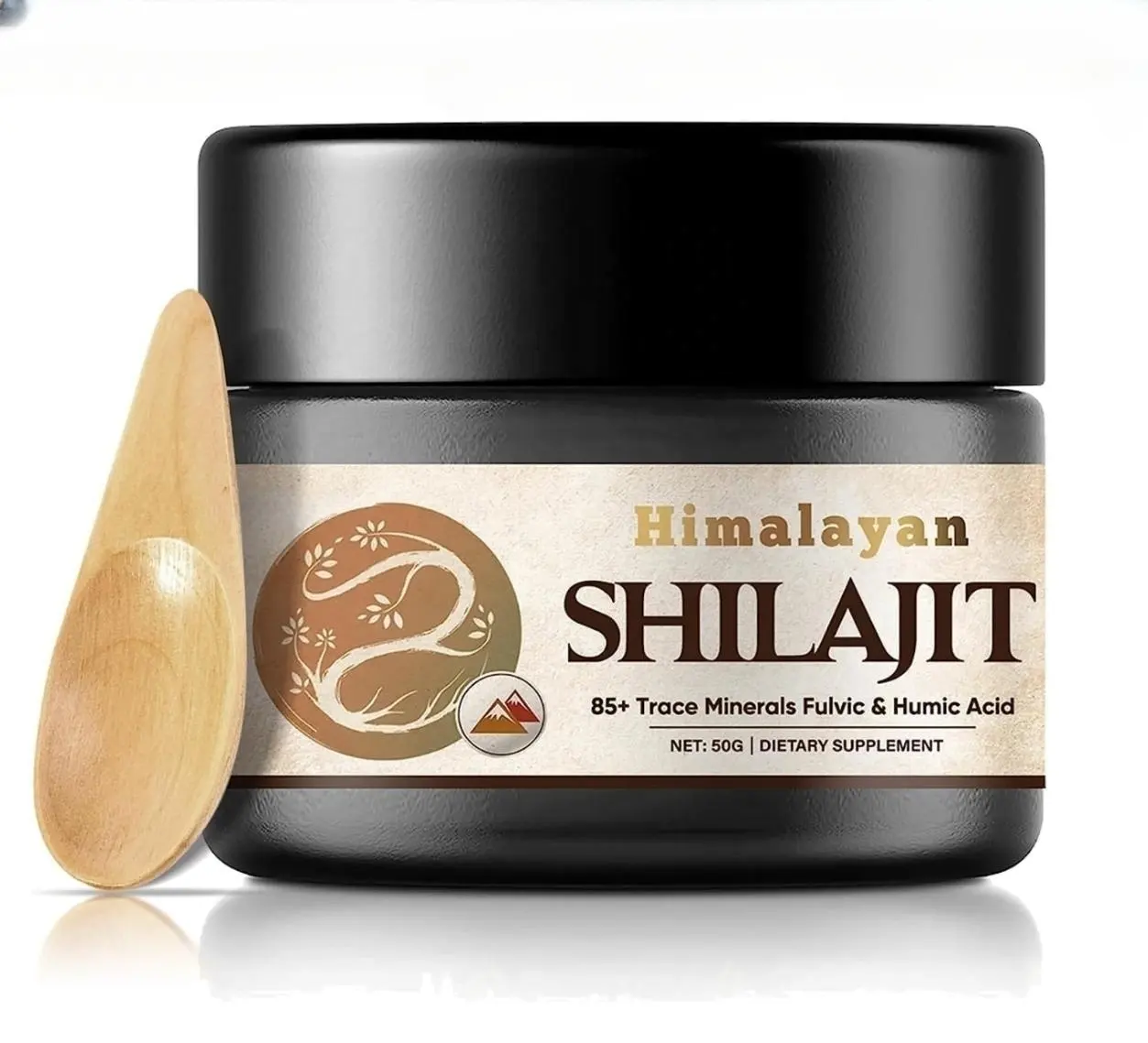 Résine de Shilajit himalayenne pure avec mélange ayurvédique biologique à haute puissance pour l'énergie 50g