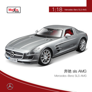 Maisto mercedes Benz <span class=keywords><strong>SLS</strong></span> AMG açık kapı 1:18 pres döküm Model araba yarış alaşım Model araba döküm oyuncak araçlar