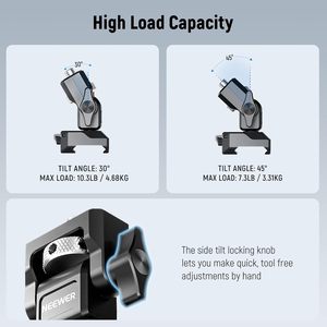 QR NATO kelepçe ile Neewer kamera monitörü dağı, 1/4 "vida için 5" & 7 "alan monitörü Atomos Ninja V ile uyumlu, 360 - Product Image 6