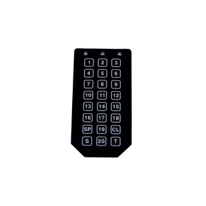 Custom 3x8 24 tasti in gomma di Silicone tastiera impermeabile membrana interruttore tastiera 3m Backer adesivo in rilievo pulsante con Led e PCB - Product Image 1