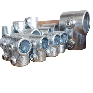 Mạ kẽm dễ uốn sắt Key <span class=keywords><strong>klamp</strong></span> phụ kiện đường ống dài TEE được sử dụng cho đồ nội thất - Product Image 3