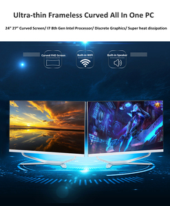 Computadora de escritorio Monoblock Gamer de alta velocidad Todo en uno Pc 23,8 27 Curvo I7 I5 I3 con Cpu Ram Ssd Diy AIO Computadora - Product Image 3