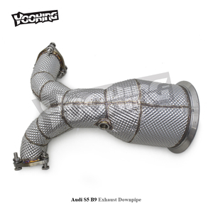 Tuning Performance Exhaust Catted Downpipe for Audi S4/S5 B9 3.0T 2019-2023 SS304 Tube <strong>Header</strong> Downpipe Catalyst Exhaust Pipes - Product Image 6