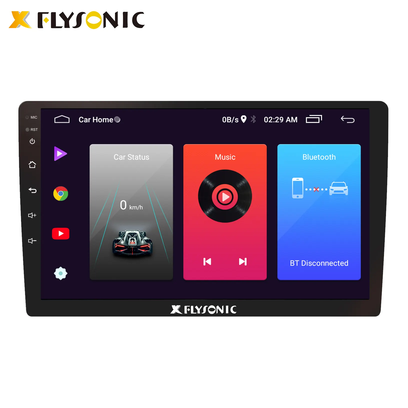 Flysonic 1G 16G 10.1 pollici ambientale 2 DIN Car MP5 Radio manuale elettronico incorporato per la personalizzazione della guida Online lettore DVD per auto
