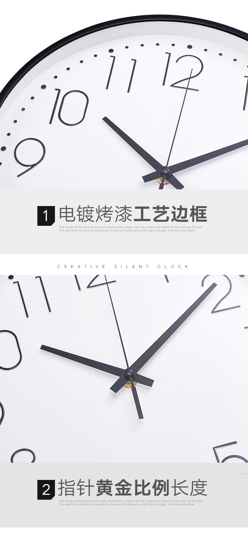 3d home decoration decorative modern plastic creative nordic wall clock simple