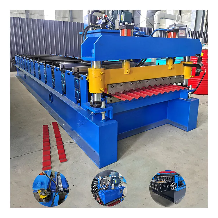 Wellblechdachziegel Blechrollformmaschine / Dachziegelherstellung Rollformmaschine