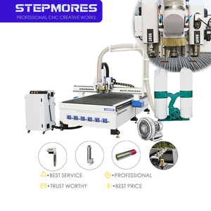 Máquina CNC multifunción 3 en 1, cuchillo oscilante, corte en V, enrutador de madera CCD, máquina de corte ATC - Product Image 1