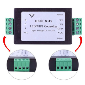Led Controller for RGBW Led Strip Lights DC5v-24v <strong>Input</strong>/4-channel X-4a <strong>Output</strong> H801 <strong>Wifi</strong> Connection Android Smart Phone - Product Image 2