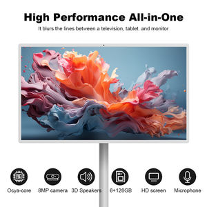 Новый подвижный стенд Smart Tv 21,5/24/27/32 дюймов сенсорный экран 4 Гб ОЗУ беспроводной телевизионный дисплей Портативный подвижный планшет - Product Image 2