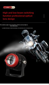 LED projektör lens LED sis lambası çalışma ışığı araba ve motosiklet yardımcı ışık - Product Image 3