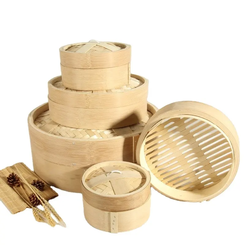 ESTICK Bamboo Recycled Environmentally Friendly And Natural Bamboo Utensil For Steaming Food Bamboo Steamer