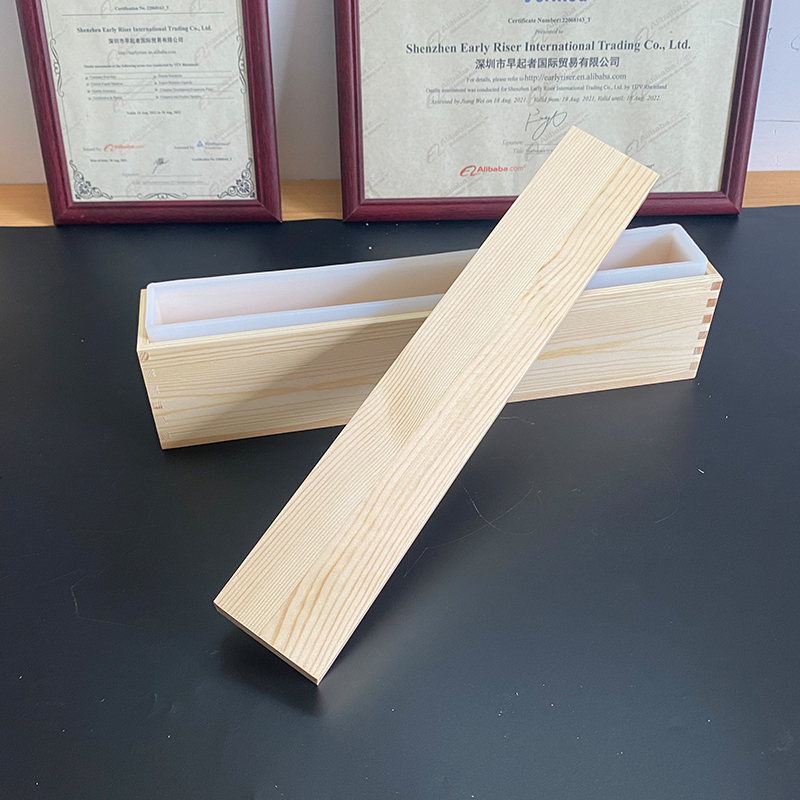 Scatola di legno alta e sottile da 2200 ml + stampo in silicone