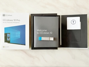Caja de venta al por menor USB Win 10 Pro con licencia de por vida 100% Activación en línea Global Código clave Win10 Software MS Paquete completo en stock