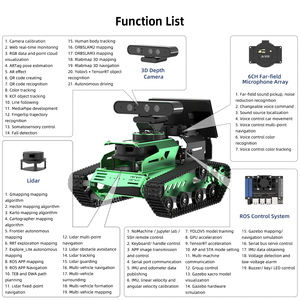 Hiwonder JetTank Python Programmierung Jetson Nano ROS Roboter tank mit Lidar-Unterstützung SLAM Mapping Navigation Starter Roboter-Kits