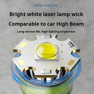 Xinsite chuyên nghiệp có thể sạc lại dẫn đèn pha IPX8 không thấm nước lặn dưới nước ánh sáng chống trượt dây ABS cơ thể IP68 đánh giá USB - Product Image 3