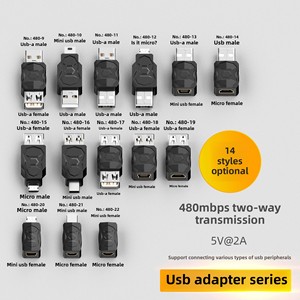 Adattatore USB Micro a mini convertitore USB U scudo collegare il disco rigido del computer Android adattatore per telefono cellulare - Product Image 1