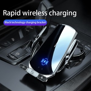 15W車用ワイヤレス充電器パッド磁気高速充電ステーションエアベントタッチボタン車用携帯電話ホルダーAndroid用新製品