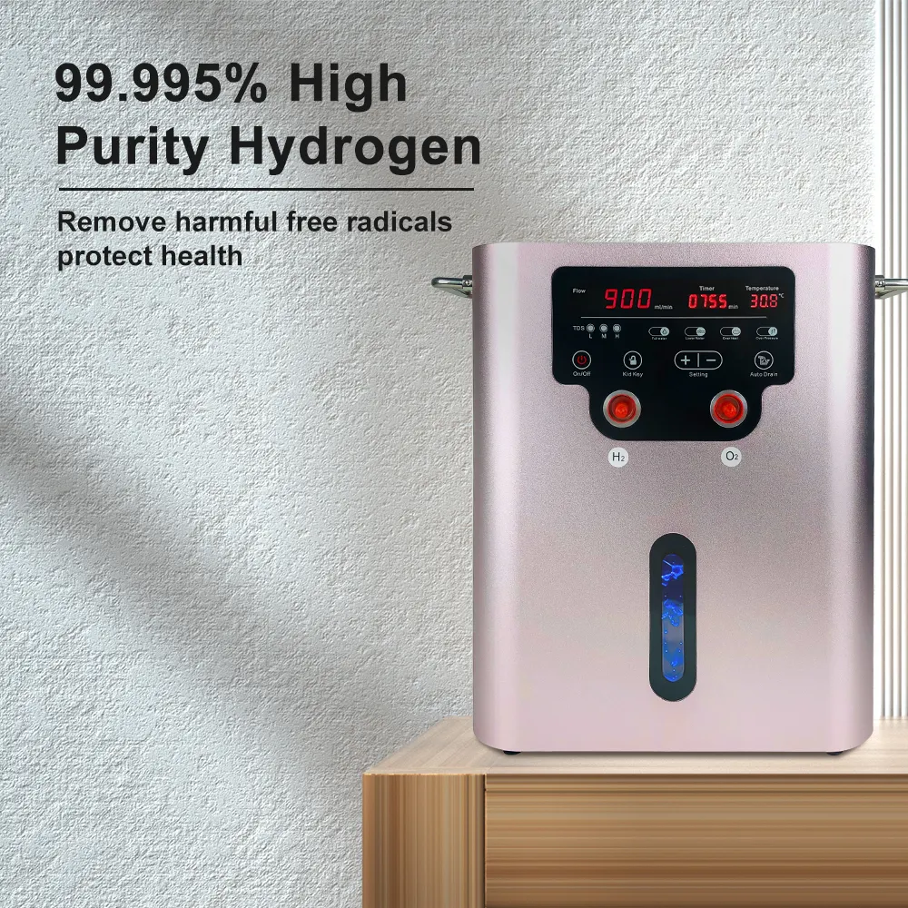 Suyzeko 99.99% 純粋な健康水素ガス呼吸機PEM水素酸素吸入器900ML 1500ML 3000ML水素発生器