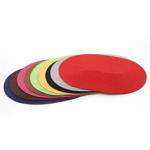 彩色pp椭圆形圆形可回收桌垫防水防滑编织托盘餐垫 - Product Image 4