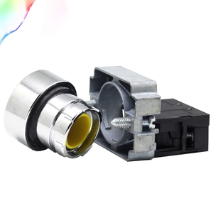 Momentaneo interruttore di pulsante con la luce 22 millimetri 10A 240V ~ 3A Circolare di piccola dimensione rotonda e Piatta Pannello NC/NO XB2-BA31 XB2-BA42 - Product Image 5
