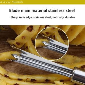 Çok amaçlı ananas göz soyucu sökücü klip paslanmaz çelik ananas soyucu kesici ev mutfak meyve aracı için - Product Image 5