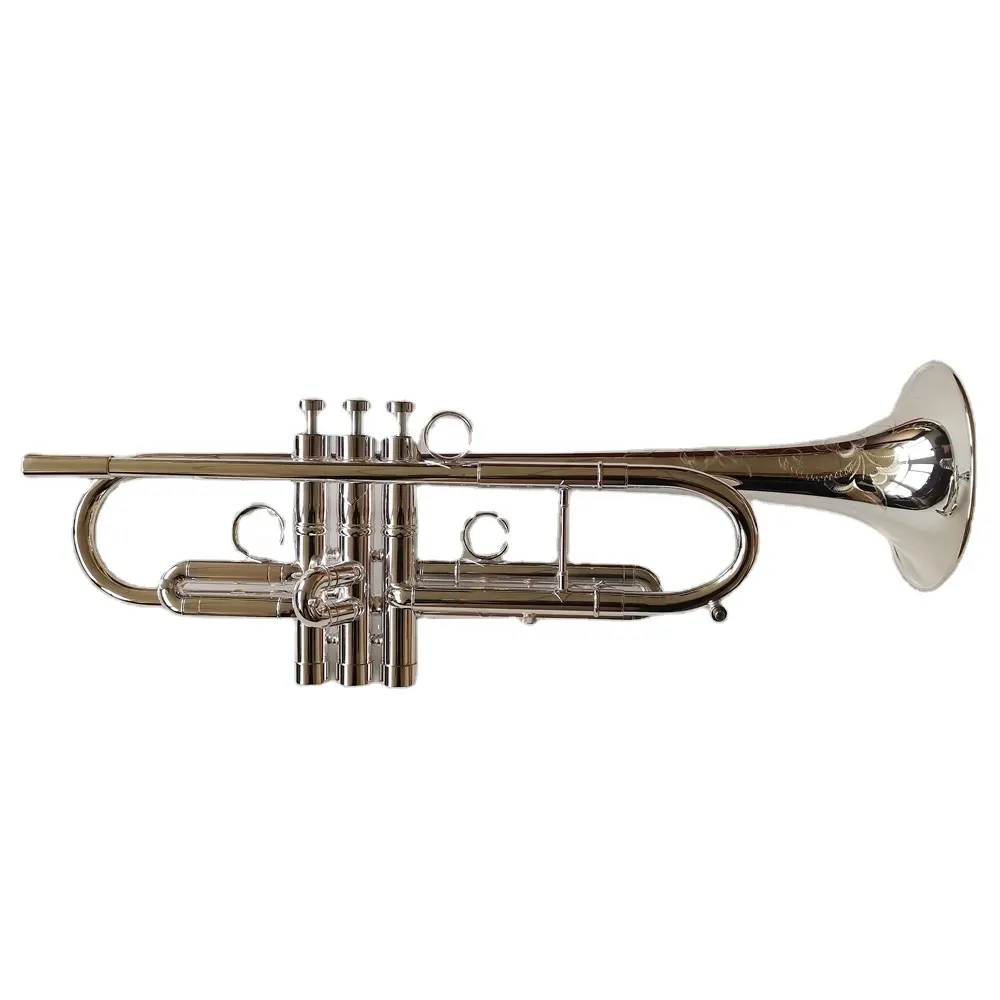 Trompeta profesional hecha a mano de latón importado de Alemania Bb clave trompeta instrumentos musicales