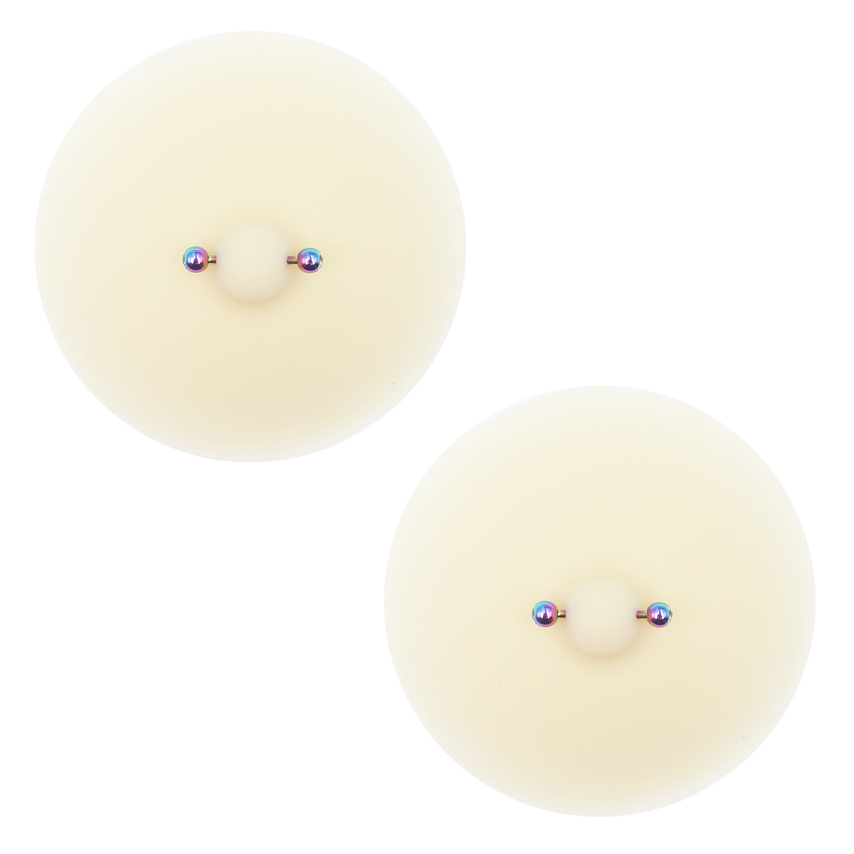 Piercing Holographique Pasties Beige Clair avec Strass