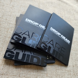 Custom Promotion Tri-fold Spot UV Folded <strong>flyer</strong> with <strong>Gold</strong> foiling - Product Image 2