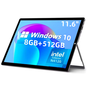 11.6英寸Windows 10平板电脑，带8GB内存512GB固态硬盘英特尔赛扬处理器USB 3.0端口Type-C，适用于商业教育 - Product Image 1