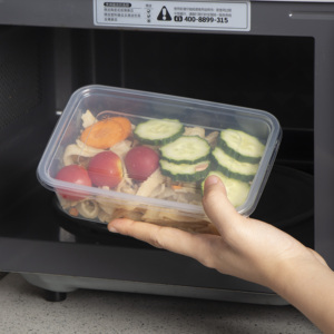 Doorzichtige Rechthoek Wegwerp Maaltijddozen Opslag Voedsel Containers 500Ml Lichtgewicht Voor Snelle Lunch Catering - Product Image 2