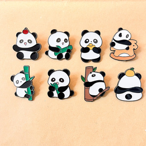 Hot Selling Square Rectangle Round 2D 3D Colorful Different <strong>Pattern</strong> Custom Logo <strong>Panda</strong> Tie Pin Badge - Product Image 6