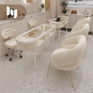Mobilier de <span class=keywords><strong>salon</strong></span> de beauté Ensemble de bureau et chaise pour ongles Table moderne pour manucure Mobilier de <span class=keywords><strong>salon</strong></span> pour manucure Ensemble de tables et de chaises pour ongles en marbre - Product Image 2
