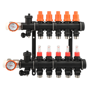 Válvula de parada de función manual y medidor de flujo para controlador de temperatura del colector de calefacción de suelo de agua para aplicación de habitación o Hotel - Product Image 5
