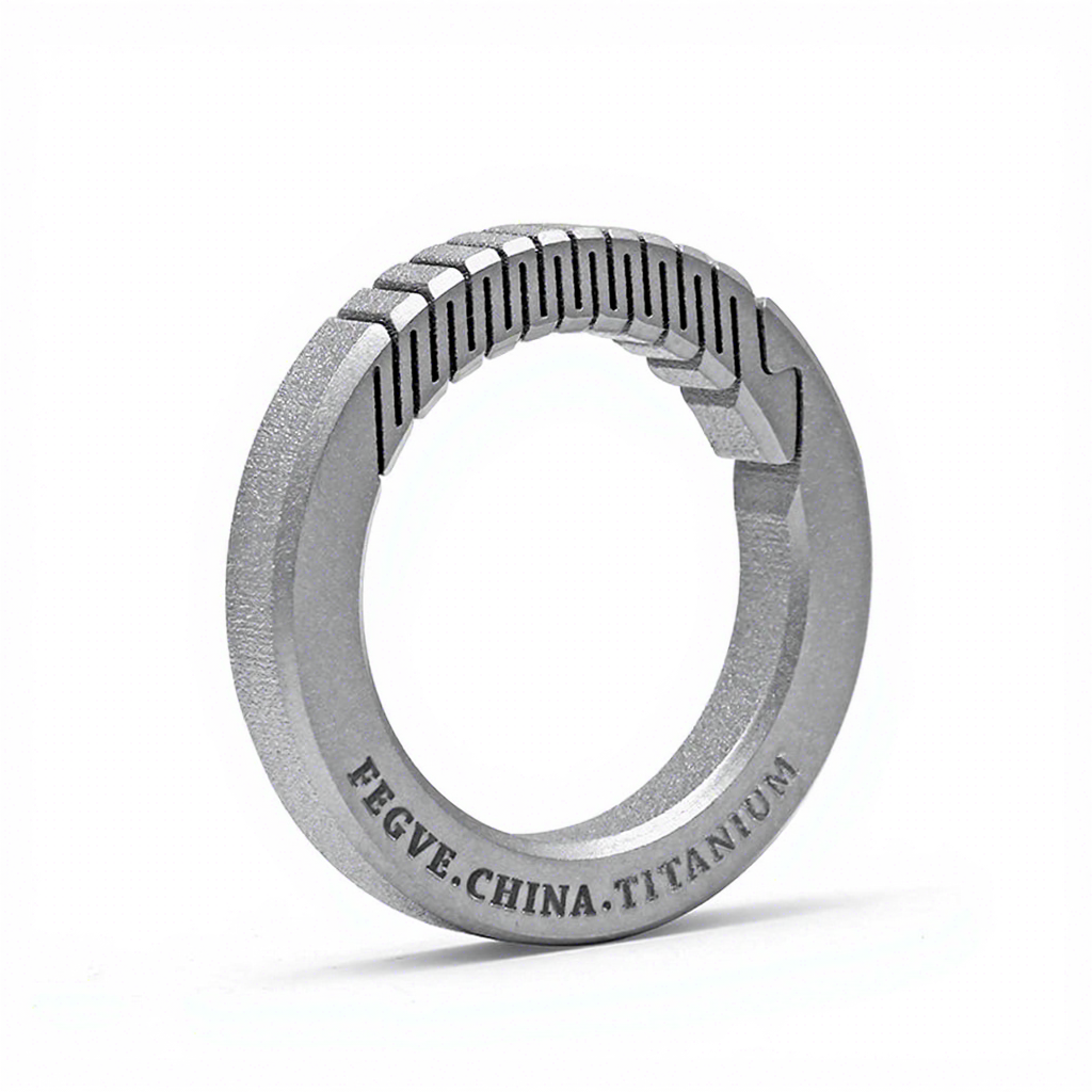 Ti038 titanium edge chamfer-matte finish-medium size-31mm