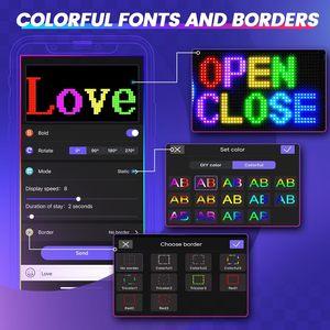 Đầy đủ màu di chuyển dẫn hiển thị dấu hiệu cho Bluetooth app điều khiển linh hoạt <span class=keywords><strong>LED</strong></span> chiếu sáng dấu hiệu - Product Image 4