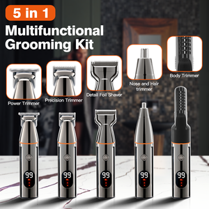 Pritech Baard Trimmer Voor Mannen Waterdichte Elektrische Neus Haar Trimmer All In One Lichaam Scheerapparaat <span class=keywords><strong>Kit</strong></span> Draadloze Tondeuse Voor Mannen - Product Image 2