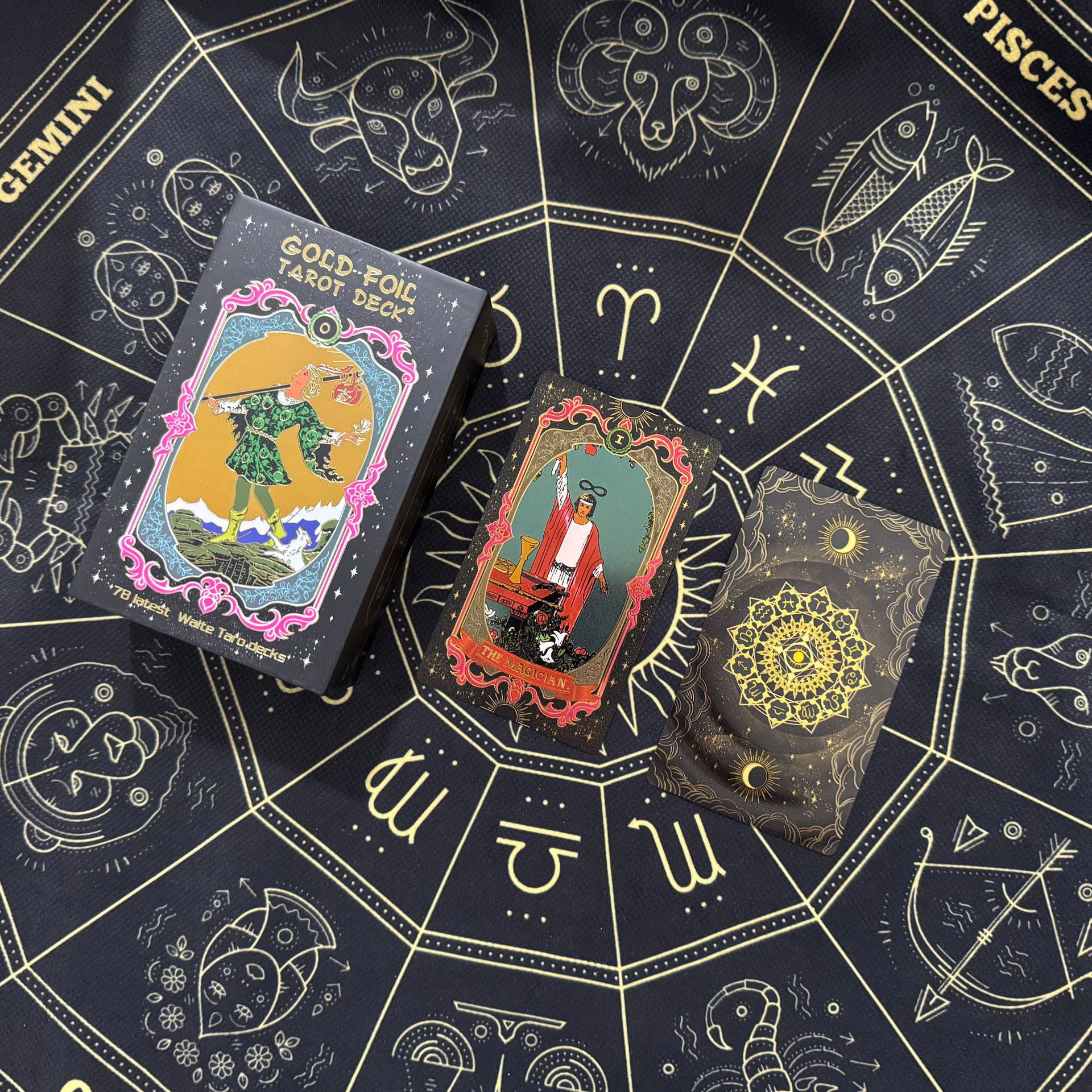Black-Black gold flower language box set