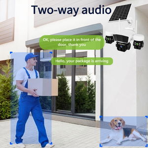Wistino 4G çiftlik güneş kamera 3 Lens PIR İnsan hareket izleme Alarm gece görüş tam renkli güneş enerjili güvenlik kamera - Product Image 6