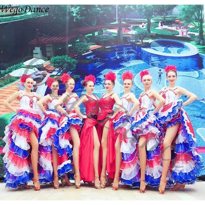 Sexy de traje de la danza de apertura de baile flamenco español vestido