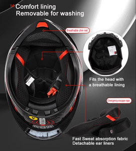 DOT ECE onaylı tam yüz Flip-Up motosikletler için LED ışık kask lokomotifler ABS malzeme M L XL 2XL boyutları hızlı yayın - Product Image 4